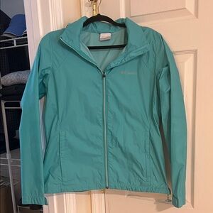 Columbia lightweight rain jacket teal